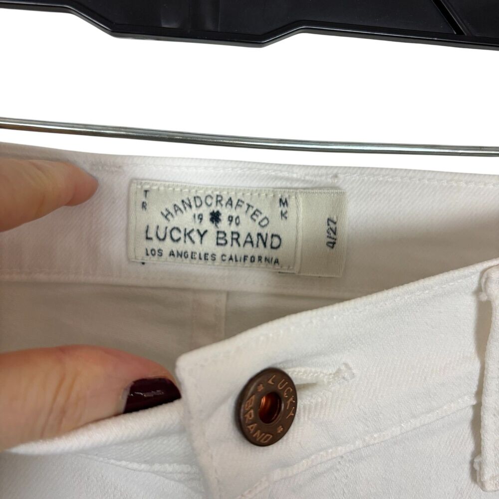 Lucky Brand White Charlotte Kick Flare Jeans Women's 4/27 - Picture 3 of 7